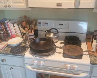 cast iron, cook books