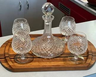 Waterford Crystal Glasses  Unsigned Decanter