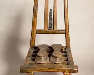 Chinese Barber Stool Art Sculpture