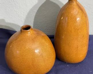 Pair of Signed Art Pottery Vases