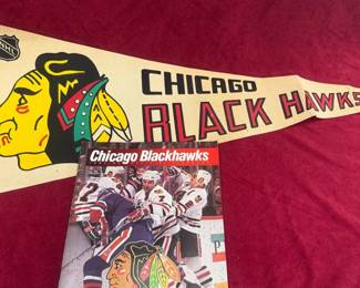Vintage Chicago Black Hawks Pendant  9192 Yearbook