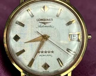 18K Gold Longines Admiral 5 Star Automatic Watch