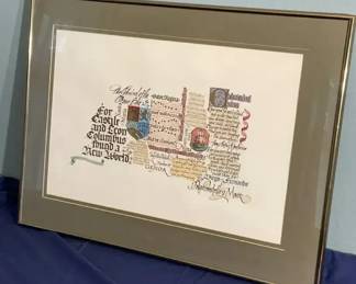 Medievalstyle calligraphy art print