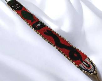 Vintage Yoruba beaded sash belt