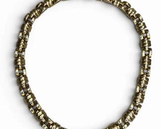 Italian 14K Gold Link Choker Style Necklace