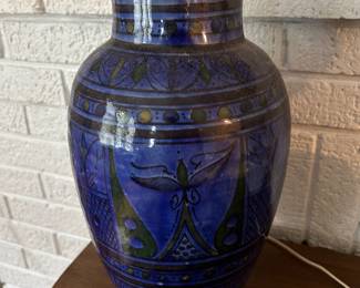 Vintage Moroccan Safi Pottery Vase