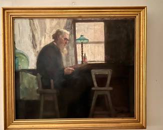 Mid-Century oil painting signed “Mancini”