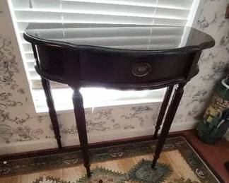 Bombay Mahogany Demilune Console Table