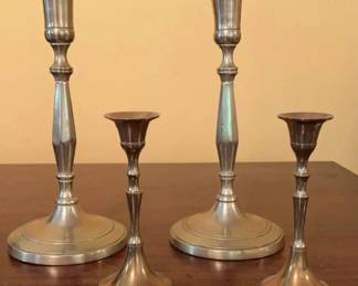 Lot Of 4 Brass Candle Sticks