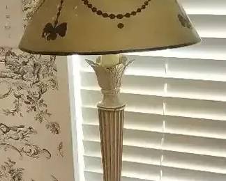 Decorative Table Lamp with Painted Shade