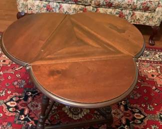MCM Clover Handkerchief Drop Leaf Solid Wood Table