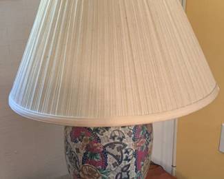 Floral Porcelain Table Lamp with Shade