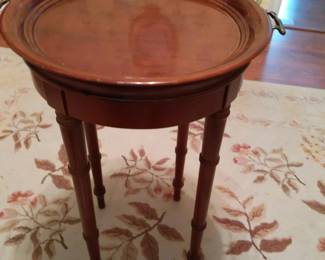 Bombay Company Round Accent Table with Removable Tray Top
