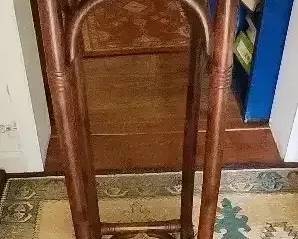 Bombay Company Wood Plant Stand with Decorative Inlay Top