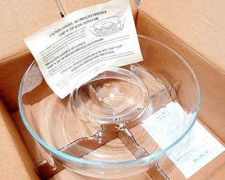 401 Princess Heritage Chip and Dip Crystal Bowl 