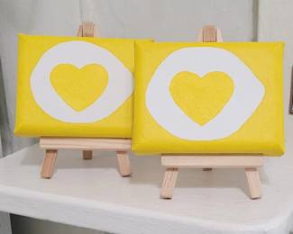When life gives you lemons, make lemons." Mini "Heart in Lemon" paintings