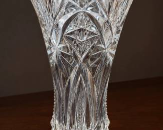 Vintage cut crystal vase