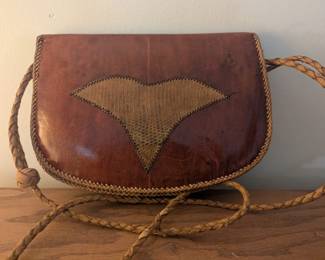 Vintage Handmade Leather Crossbody Bag