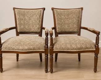 Vintage wooden arm chairs