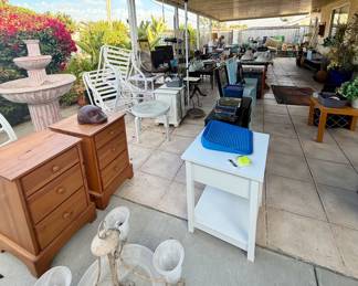 Light fixture, nightstands, outdoor fountain and more!