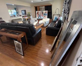 Living room furniture and artwork