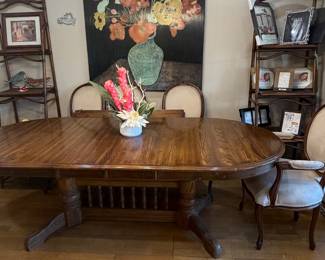 Large extendable dining room table 