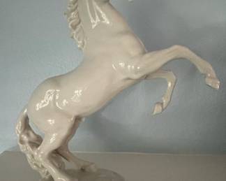 Lorenz Hutschenreuther Porcelain Rearing Horse Figurine by Gunther Granget
