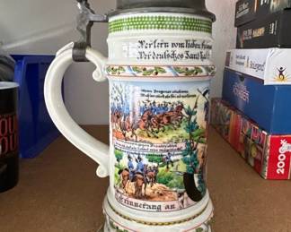Kaiser In Treue Fest German Regimental Beer Stein