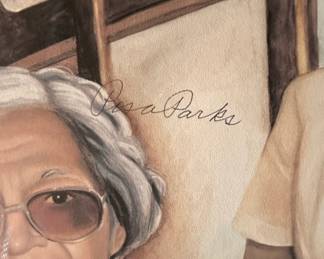The Mentor artwork signed by Rosa Parks