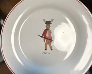 LTD Commodities Santas Reindeer Salad or Dessert Plates