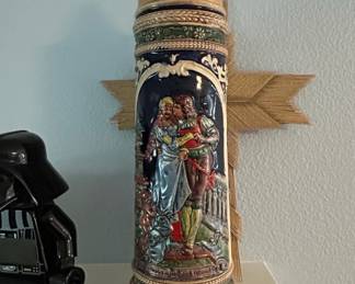Gerz Siegfrieds Farewell Beer Stein with Pewter Lid