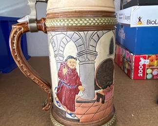 Original Thewalt Liter Beer Stein with Pewter Lid third image