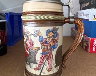 Original Thewalt Dem Glcklichen Schlagt Keine Stunde Pewter Lid Beer Stein third image