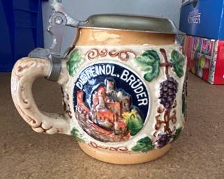 German Beer Stein with Pewter Lid  Loreley, Ruine Maus, Niedernwald fourth image