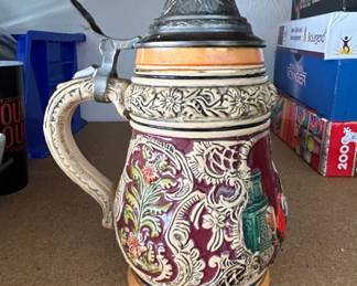 Gerz Munich Stein with Pewter Lid