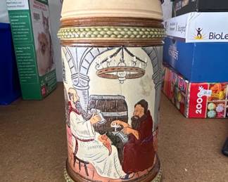 Original Thewalt Liter Beer Stein with Pewter Lid second image