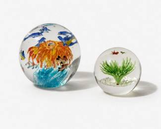 11 STUNNINGPairMuranoStyleArtGlassAquariumPaperweights