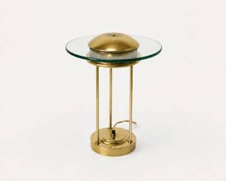 16 RobertSonnemanSaturnSaucerBrassGlassTableLamp