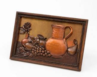 69 VintageCoppercraftGuild3DCopperStillLifeWallArt