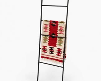 39 SouthwesternRugTowelRackMetalBlanketLadderStand