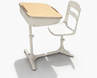 42 1940sAmericanSeatingCompanySchoolDeskandChair