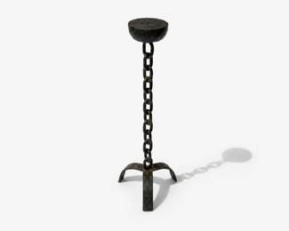 75 AntiqueHangingIronBettyLampCandleHolder