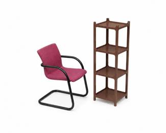 19 VintagePostmodernShelfOfficeChairSet