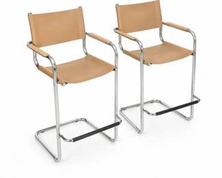 92 VintageMartStamStyleCantileverCounterStoolsPair