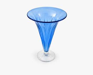 50 VintageBlenkoStyleCobaltBlueArtGlassVase