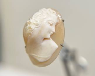 Antique Raised Carved Shell Cameo