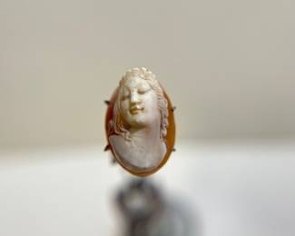 Antique Raised Carved Shell Cameo