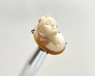 Antique Raised Carved Shell Cameo