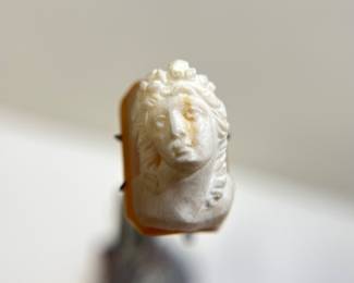 Antique Raised Carved Shell Cameo