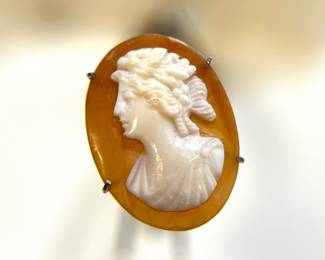 Carved Shell Cameo Close up